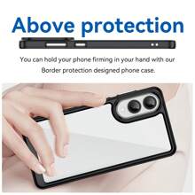 Transparent Acrylic Independent Button TPU Soft Bumper Shockproof Phone Case Suitable For A/S Series, Redmi, Nothing Phone (1) - Transparent Black - View 4