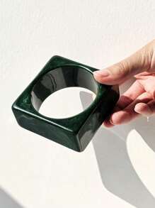 1 chiếc vòng tay nhựa xoắn màu xanh lá cây đậm cổ điển Exaggerated Alien dành cho nữ vòng tay cổ điển - Nhiều màu - Xem 15