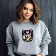 1/2/4 件哥特骷髅风格双马尾装饰贴片，个性化设计，可水洗热转印，适用于女士/男士 T 恤、背包、贴纸、装饰品、复古邮票、标签、徽章、徽标、复古帽子