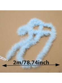 羽毛毛皮绳丝带，精美装饰，适用于 DIY 工艺品、圣诞节、新年配件 2 米/条 - 彩色 - 查看 9