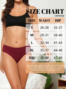 6-Pack Women's Striped Mid-Rise Comfort Briefs, Simple Style, Stretch  Breathable Panties - 彩色 - 查看 6