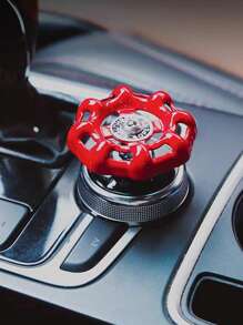1 pièce Autocollant de valve de commutateur créatif de voiture, bouton métallique de démarrage à une touche, décoration intérieure de contrôle central de voiture
