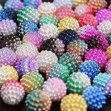 60 件 10 毫米双色渐变亚克力山楂珠，适合 DIY 珠宝制作、手工配饰和头饰填充物 - 彩色 - 查看 6