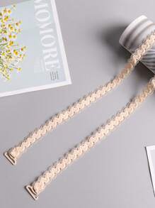 Plus Size Lace Snake Pattern Bra With Adjustable & Detachable Shoulder Straps