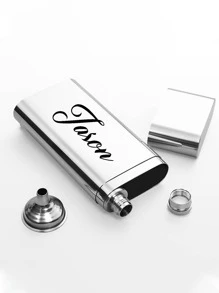 1 件个性化不锈钢雪茄和酒盒，便携式两用酒瓶雪茄管，适合户外旅行，密封保湿盒金属容器