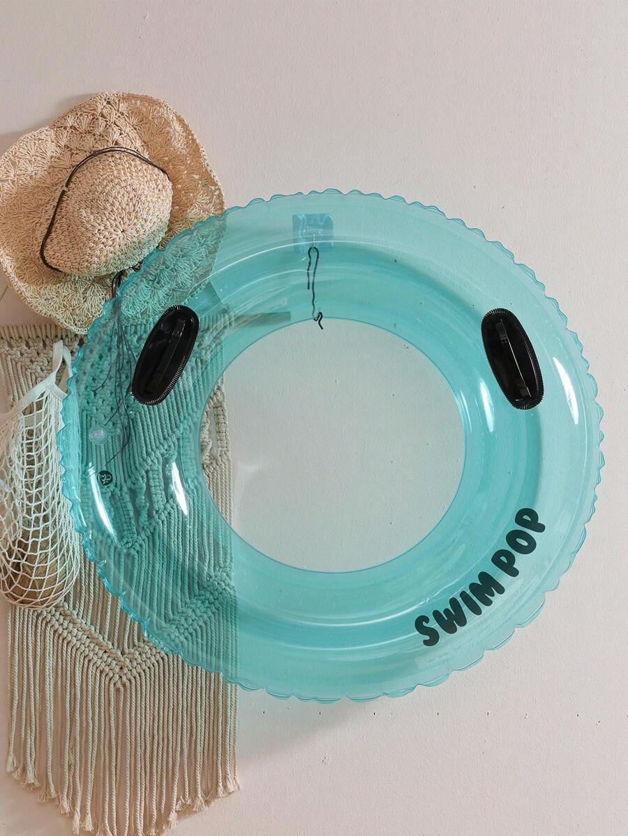 1 pieza Flotador inflable transparente para piscina y playa, accesorio perfecto para regalo de verano - Azul - Ver 1