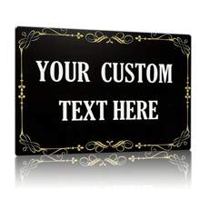 1 件个性化金属铭牌，可定制文字欢迎标志，防水，无需电力，8x12 英寸家居装饰 - 彩色 - 查看 3