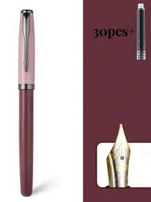[Tùy chỉnh] 1 chiếc bút máy tùy chỉnh thanh lịch và thời trang có khắc chữ trên thân bút, ngòi bút mảnh 0,5mm hoặc ngòi bút cực mảnh 0,38mm, viết mượt mà, có kẹp túi, hộp mực có thể nạp lại, bao gồm 1 hộp quà tặng, 30 hộp mực nạp lại (đường kính 3,4mm), lý tưởng để viết hàng ngày, viết thư pháp, ký tên, quà tặng cho Ngày lễ tình nhân, Giáng sinh, Ngày của cha, Ngày nhà giáo, Lễ tạ ơn, quà tặng cá nhân hóa Trở lại trường học - nhiều màu - Xem 34