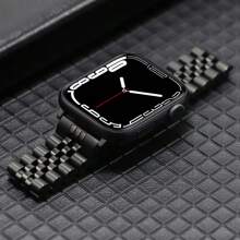 Pulseira de Aço Inoxidável Compatível com Apple Watch Ultra 2 Banda 49mm 40mm 44mm 42mm 38 Bracelete de Metal para Relógio Séries 8 7 6 SE 5 4 3 45mm 41mm WatchBand