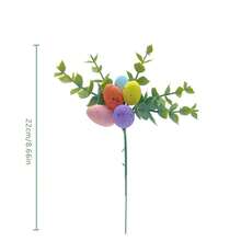 Palillos artificiales para huevos de Pascua, palitos pastel para huevos de Pascua, ramas con hojas verdes para el hogar. - Verde claro - Ver 7