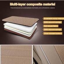 1件/2件/3件装亚麻汽车座椅套，汽车座椅垫保护套，附详细安装视频，舒适透气，时尚耐用，四季通用，适用于轿车、SUV、卡车 - 後排 - 查看 12