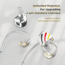 Wired Gaming Earbuds, QKZ-ODIN In Ear Monitors, Deep Bass Sound Wired Earbuds, HiFi In Ear Headphones With New 1DD 10mm Dynamic Driver, IEM Detachable Cable For Music Gaming Video Calling - Without Mic - View 9