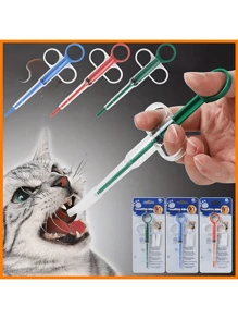 1 Pc Random Color Pet Medicine Feeder, Pet Medicine Tablet Syringe, Soft-Tip Dual-Purpose Feeder, Pill Shooter, Double-Needle Feeding Dispenser Tool Pet Medicine Feeder, Pet Medicine Tablet Syringe, Soft-Tip Dual-Purpose Feeder, Pill Shooter, Double-Needle Feeding Dispenser Tool
