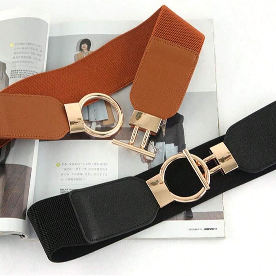 1 件女士可调节腰带，弹性宽腰带装饰 - 腰封 - 查看 1