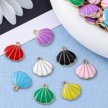 50pcs/Pack Alloy Ocean Series Charms Cartoon Seashell Whale Epoxy Resin Pendant For DIY Bracelets, Necklaces, Anklets, Keychains, Jewelry Crafts