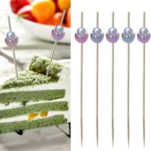 200 件/100 件/50 件/20 件 竹花蕾混色竹串，汉堡配料，水果签，派对、婚礼、返校、聚会、礼物的食物装饰，处理食物的健康替代品