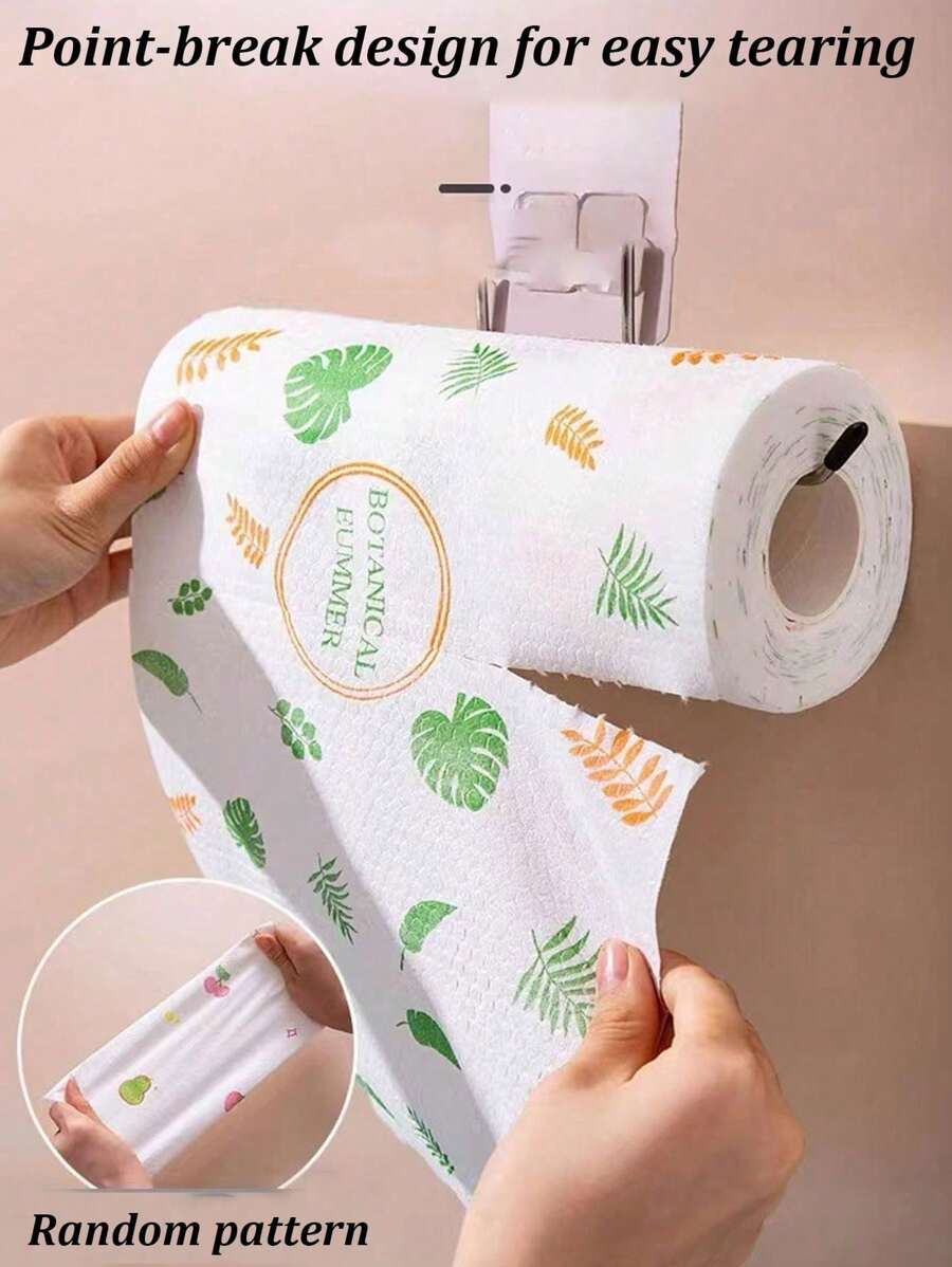 50 Sheets Slouchy Rags, Disposable Kitchen Paper Towels, Washable Wet And Dry Towels, Slouchy Rags, Dishcloths, Non-Stick Oil Rags, Degreasing Towels, Household Cleaning Rags, Drying Cloths, Cleaning Supplies, Cleaning Tools(Random Printing)