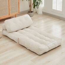 Folding Sofa Bed, Convertible Sleeper Chair With Pillow & Back Support, Portable Fold Out Chair Bed, Comfy Floor Sofa Lounge, Lazy Sofa For Dorm/Living Room/Office/Apartment - 米色 - 查看 6