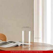 1pc Acrylic Vase, Modern Decoration Transparent Vase For Living Room And Dining Table, Unique Vase For Room Decoration, Transparent Vase For Nurturing Flowers, Flower Vase For Placing Flowers, Circular Vase For Waking Up. - Clear - View 9