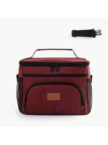 Insulated Lunch Bag With Leak-Proof Soft Side Cooler – Reusable, Portable, Freezable Tote For Men And Women, Ideal For Work, Picnic, Or Travel, Black Oxford Fabric With Mesh Pocket, Lunch Bag Insulated(Random Letters) Bag For School School Accessories School Stuff - Multicolor - View 10