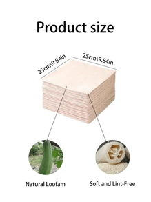 丝瓜络纤维洗碗抹布 清洁抹布 不起毛清洁布 强力吸油清洁布 厨房卫生清洁抹布 适用于厨房、浴室、桌面及水槽清洁 - 彩色 - 查看 2