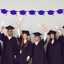 Graduation Decorations Glitter Congrats Grad Graduation With Tassel Party Congratulations Banner Decor Graduation Party Favors - Multicolor - View 10