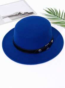 这款优雅的羊毛毡帽适合夏季海滩、女士日常和度假穿着，饰有圆形铆钉和对称腰带，是一款装饰性的西部牛仔帽，适合即将到来的复活节和夏季。 - 純色 - 查看 14