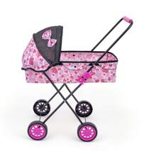 Carrinho de Boneca Infantil Reborn Menina Sag Toys Vaneza Luxo 79cm - Rosa chiclete - Visão 4