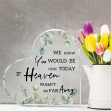 1pc, Heart Acrylic Sign In Loving Memory Of Loved One Wedding Memorial Table Sign Gifts For Ceremony And Reception Remembrance Mother Father In Law Plaque For Counter Desk Centerpiece Decor (Beautiful Style)