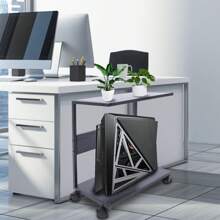 XIANXUS 2-Tier Computer Tower Stand, Under Desk CPU Stand PC Stand W/ Rolling Wheels