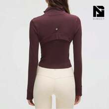 Define Cropped Jacket Nulu - Goodnight Plum - View 3
