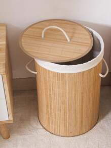 Cesto de Bambu Organizador - Diversos Formatos - Bege Redondo - Visão 3