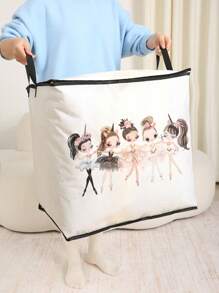 1 Piece, Portrait Pattern Printed Large Capacity Storage Bag, Wardrobe Organizing Storage Bag, Foldable Clothing Storage Box, With Sturdy Zipper Clothing Storage Container, Suitable For Clothing, Blankets, Quilts, Etc - Multicolor - View 14