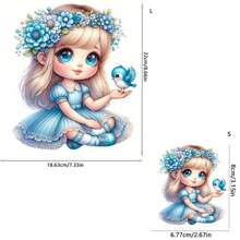 1 件/2 件/3 件熨烫贴纸和补丁，适用于小女孩和动物 - 熨烫贴花、热转印、T 恤、牛仔裤、背包、枕头、连帽衫、帆布袋、服装定制 DIY - 彩色 - 查看 4