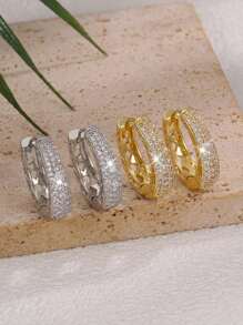 Newsoul 1pair Unique Beans Hoop Earring Ladies Jewelry For Women 925 Sterling Silver Simple And Unique Fat Moon Earring Fine Jewelry Gift For Girl Daily Dating Decor For Sisters Friendship