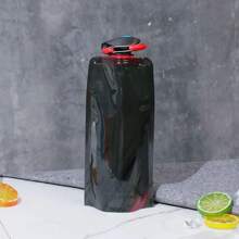 1pc 700ml Ultra Light Reusable Sports Water Bottle, Suitable For Hiking And Camping - Foldable Soft Water Bag, Easy To Carry And Refill