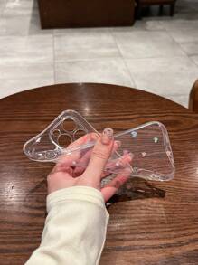 1 pezzo Custodia telefonica trasparente con motivo a cuori colorati carini, compatibile con 7/8/7p/8p/X/Xs/Xr/Xsmax/11/11pro/11promax/12/12pro/12promax/12MINI/13/13pro/13promax/13MINI/14/14pro/14plus/14promax/15/15pro/15plus/15promax/16/16pro/16plus/16promax, impermeabile, antiurto, anti-caduta, resistente ai graffi