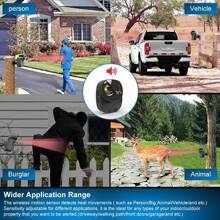 Driveway Alarm- 1/2 Mile Long Range Wireless Driveway Alarm Outdoor Weather Resistant Motion Sensor&Detector-DIY Security Alert-Monitor&Protect Outdoor/Indoor Property - 1 Receiver And 2 Sensors - Black - View 3