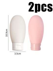 Reisset, knijpbaar ontwerp, draagbaar, lekvrij, herbruikbaar, navulbare cosmetische containers voor toiletartikelen, navulbare lotiondispensers, draagbare lotionfles, reisflessenset, lekvrije reisflessenset, navulbare lege containers voor de badkamer, reisformaat accessoires en shampoo-conditionerflessen met draagbare tas, reisbenodigdheden voor op reis, opslag voor make-uppompen, reisaccessoires, studentenhuisbenodigdheden, macaronkleurenpalet, badkamerdecoratie