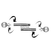 Yafa Home Fashion Adjustable Curtain Rod For Windows, 3/4 Inch Pole Single Curtain Rod With Ball Finials, All Hardware Included. (Black, 30" - 45") - Silver - View 3