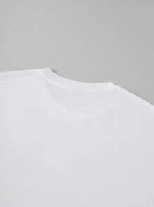 Sport Corelite 男士运动健身 T 恤，男士夏季短袖休闲圆领 T 恤，肌肉锻炼纽约城市 T 恤，健身房百搭舒适，心形和口号健美上衣男友风格休闲装 - 白色 - 查看 4