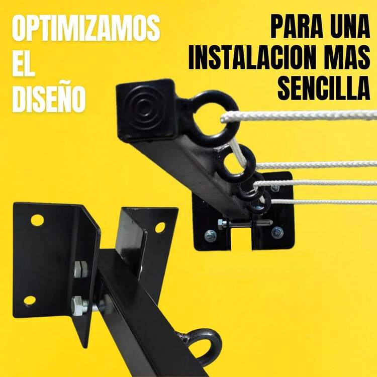 Tendederos Plegables Retractil Ropa Plegable Reforzado Metal - Negro - Añade 8