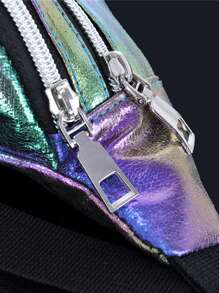 1pc Fashion Colorful Women Waist Bag, High-Quality Material, Adjustable Strap, Casual Daily Bag Suitable For Young Women - Travel, Shopping, School, Date, Gift, Outdoor, Travel - Multicolor - View 6