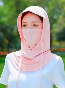 1 pièce Cagoule de protection UV en soie de glace unisexe - Cache-cou respirant sans couture et réglable, convient pour le cyclisme, la moto, la pêche, les sports de plein air - Voile de visage pour femmes, vacances, voyages - Multicolore - Voir 3