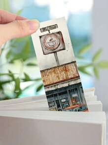30pcs Vintage Used Gas Station Bookmarks, Student Reading Book Decoration, Office Supply, DIY Message Cards