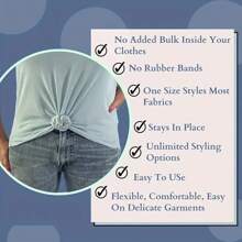 1/2/6pcs Multifunctional Women Shirt Clips, Sporty Plastic Shirt Tail Clips For T-Shirts And Dresses, Fashion Accessory - Multicolor - View 8