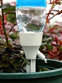 Set de 5 kits de riego automático para plantas, con sistema de riego por goteo de flujo ajustable, para plantas de interior y jardín, sin necesidad de batería, se ajusta a botellas con rosca estándar europea y americana