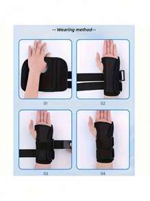 Verstellbare Handgelenkstütze mit Schienen - Doppelte Kompression, atmungsaktiv elastisch für maximale Gelenkstabilität, für Tag und Nacht Gebrauch