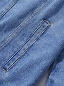 Men's Long Sleeve Classic Versatile Slim Fit Denim Jacket, Fall