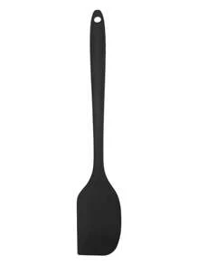 Ensemble de 8 ustensiles de cuisine en silicone pour poêles antiadhésives - Outils de cuisine résistants à la chaleur avec crochets (Noir) - Comprend une spatule, une pelle à égoutter, une cuillère à riz, un passoire, une louche à soupe, des pinces à aliments, une pelle à wok, une pince à nouilles - Ustensiles de cuisine essentiels pour le sauté